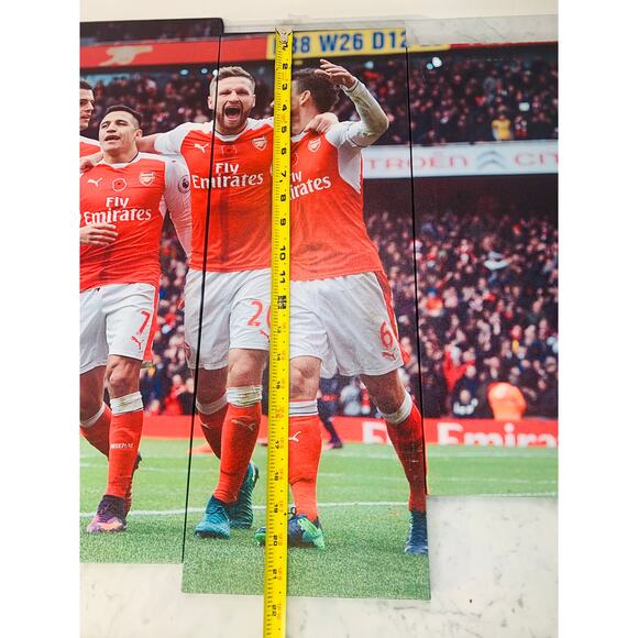 ARSENAL Fútbol Club AFC Goal Celebration 4-Piece Canvas Wrap TOTTENHAM 2016 EUC - Picture 12 of 12